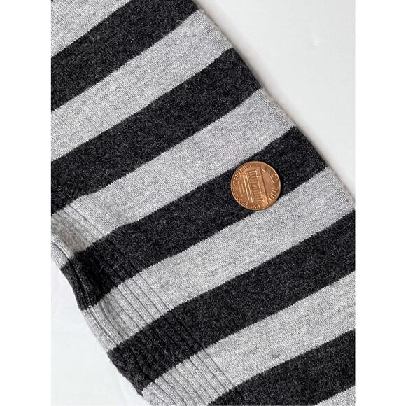 Express Design Studio Gray Striped Turtleneck Sweater Washable sz Small - Picture 8 of 11